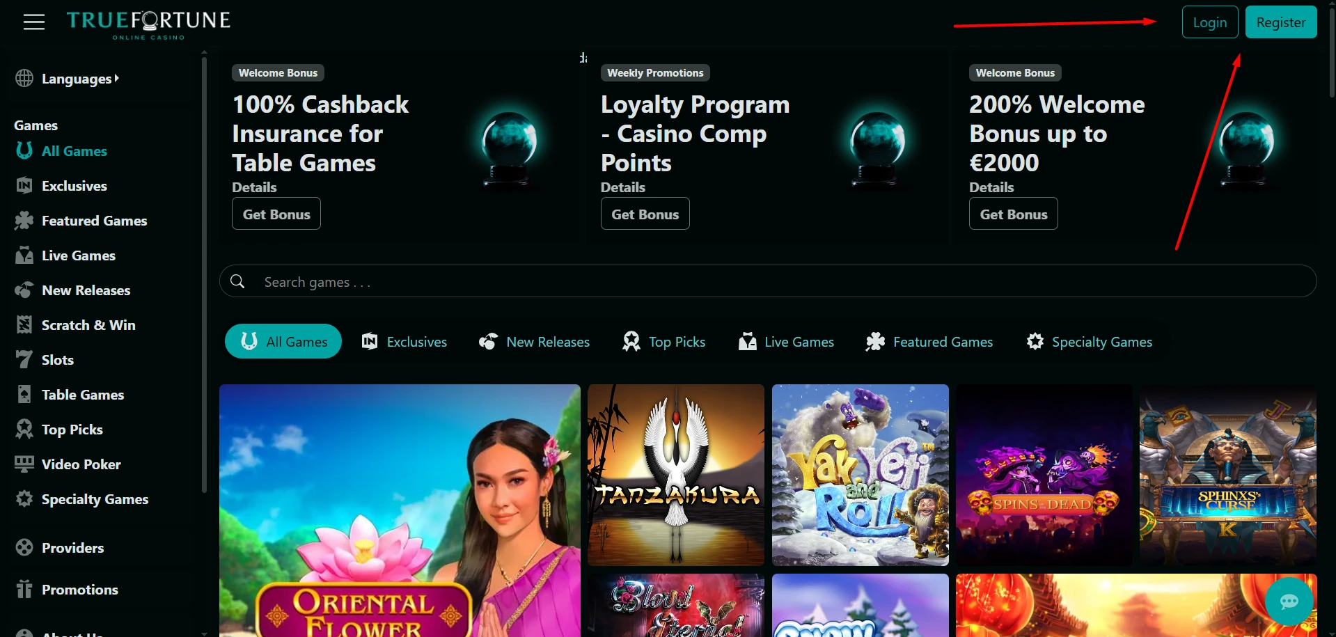 true fortune casino login